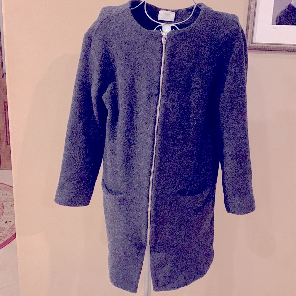 ARITZIA WILFRED Banville Merino Wool Gray Coat Neutral Grandmacore Small
